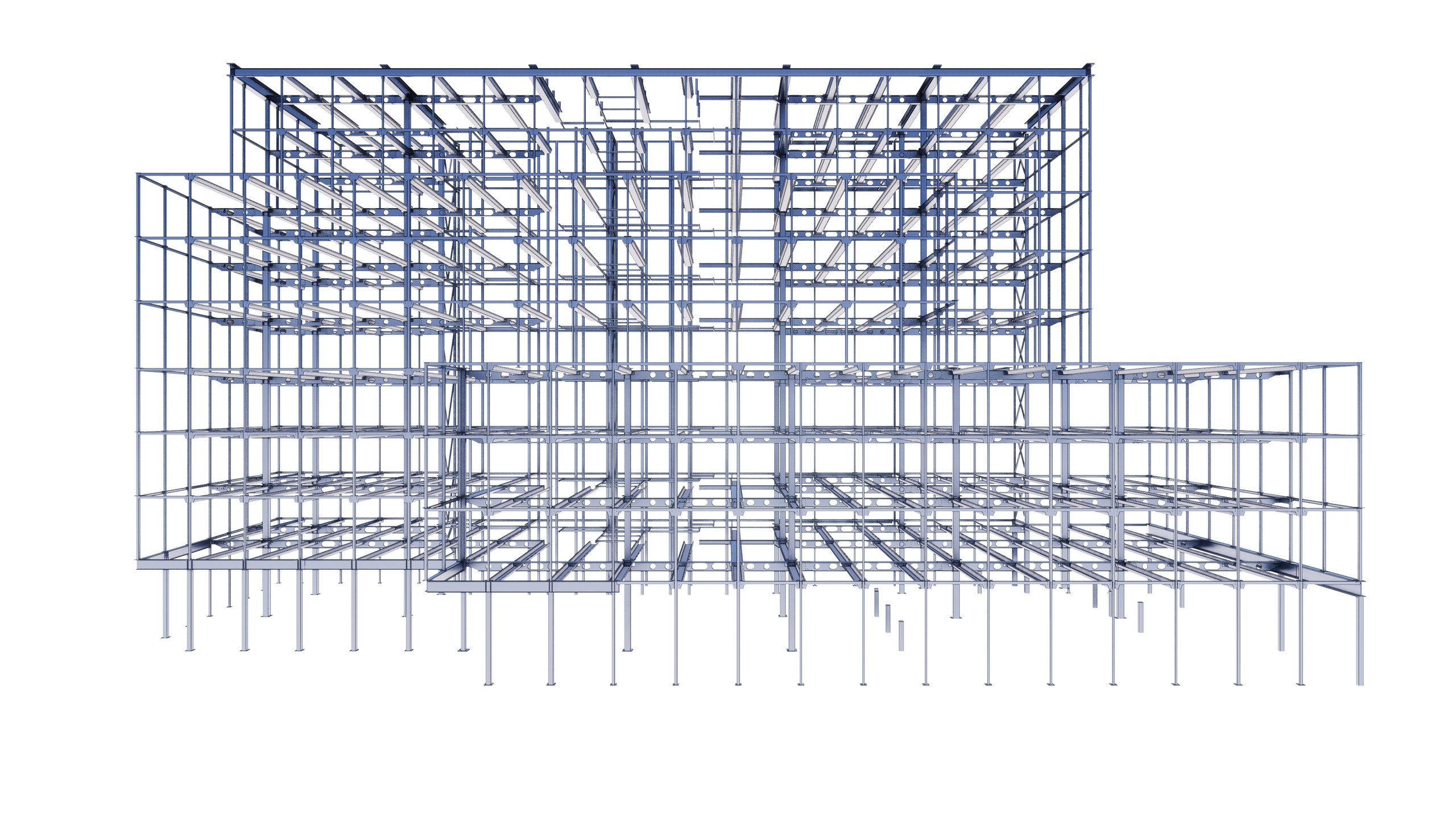 Superstructure of Landsec’s the Forge Commercial Office Building Project With Bryden Wood. P-DfMA