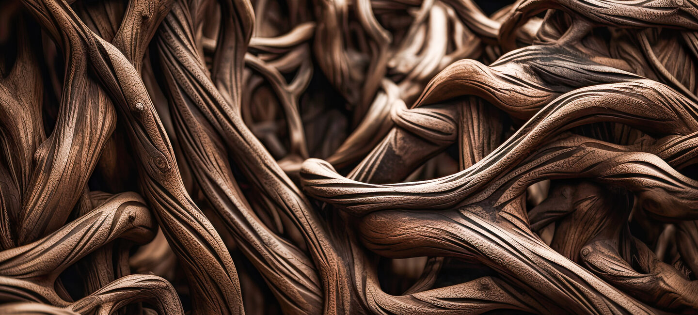Intertwined tree roots to denote Escaping the Devil's Snare: Pioneering Sustainable and Innovative Approaches in Construction